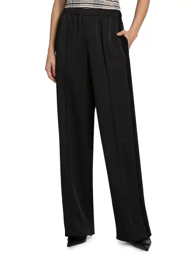 Vince Women's Tuxedo Stripe Mid-Rise Trousers | Thumbnail 3 Vince Women's Tuxedo Stripe Mid-Rise Trousers | Thumbnail 3