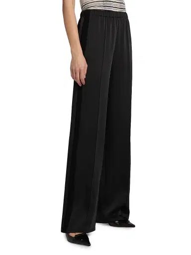 Vince Women's Tuxedo Stripe Mid-Rise Trousers | Thumbnail 4 Vince Women's Tuxedo Stripe Mid-Rise Trousers | Thumbnail 4