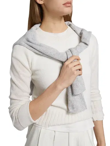 Guest In Residence Women's Shrunken Cashmere Sweater - Cream - Size XL | Thumbnail 6