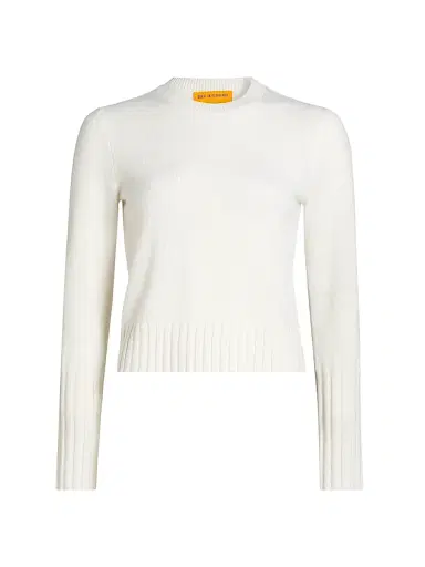 Guest In Residence Women's Shrunken Cashmere Sweater - Cream - Size XL | Thumbnail 1