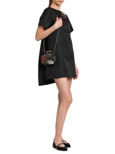 Alexander McQueen Women's Skull Beaded Leather Clutch | Thumbnail 2 Alexander McQueen Women's Skull Beaded Leather Clutch | Thumbnail 2
