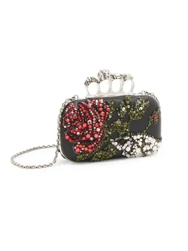 Alexander McQueen Women's Skull Beaded Leather Clutch | Thumbnail 5 Alexander McQueen Women's Skull Beaded Leather Clutch | Thumbnail 5