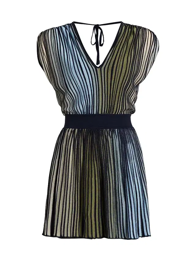 Ramy Brook Women's Marisol Striped V-Neck Minidress - Ombre Stripe