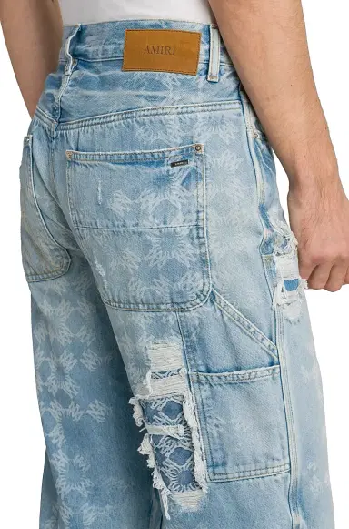AMIRI Men's Bleach Bandana Carpenter Jeans - Faded Indigo - Size 28 | Thumbnail 6 AMIRI Men's Bleach Bandana Carpenter Jeans - Faded Indigo - Size 28 | Thumbnail 6