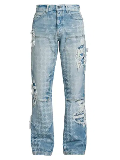 AMIRI Men's Bleach Bandana Carpenter Jeans - Faded Indigo - Size 28 | Thumbnail 1 AMIRI Men's Bleach Bandana Carpenter Jeans - Faded Indigo - Size 28 | Thumbnail 1