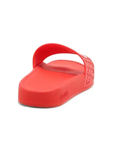 AMIRI Men's Ma Quad Logo Slide Sandals - True Red - Size 8 | Thumbnail 3