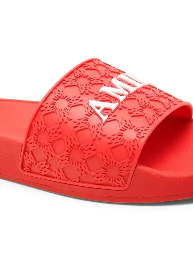 AMIRI Men's Ma Quad Logo Slide Sandals - True Red - Size 8 | Thumbnail 5