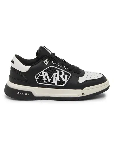 AMIRI Women's Leather Logo Platform Sneakers - Black - Size 6 | Thumbnail 1