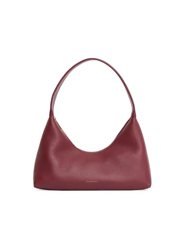 Women's Candy Leather Baguette - Oxblood