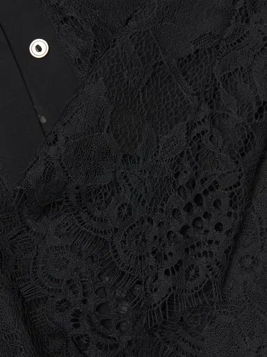 Ungaro Women's Jada Lace Pussy Bow Blouse - Black | Thumbnail 6