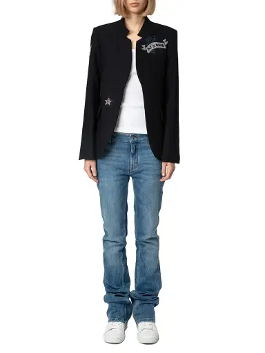 Zadig & Voltaire Women's Embellished Structured Blazer - Encre | Thumbnail 2