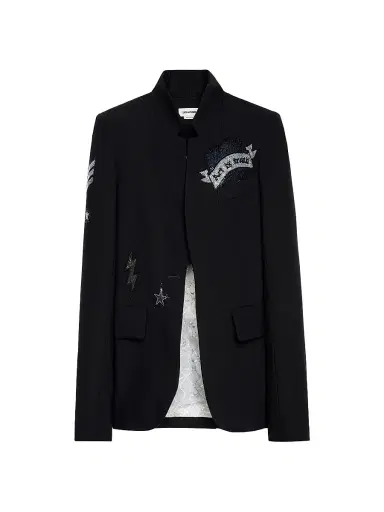 Zadig & Voltaire Women's Embellished Structured Blazer - Encre | Thumbnail 1
