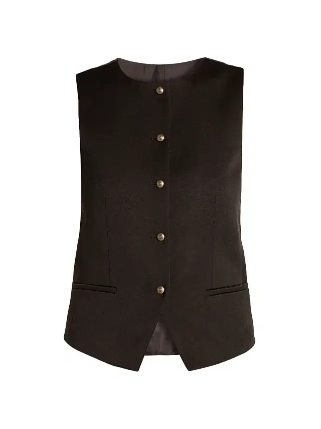 Giorgio Armani Women's Wool Crewneck Vest - Dark Brown