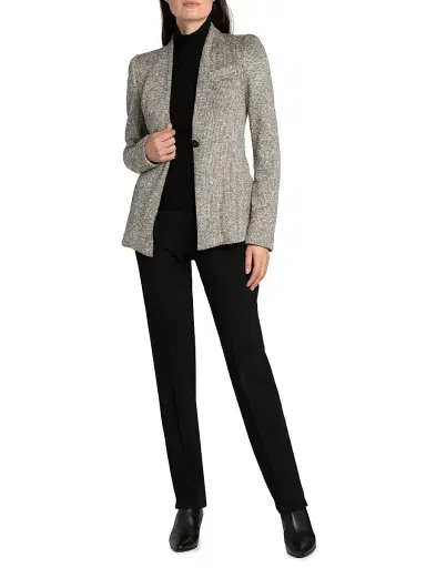 Giorgio Armani Women's Mock Turtleneck Knit Top - Black - Size 4 | Thumbnail 2 Giorgio Armani Women's Mock Turtleneck Knit Top - Black - Size 4 | Thumbnail 2