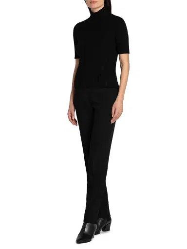 Giorgio Armani Women's Mock Turtleneck Knit Top - Black - Size 4 | Thumbnail 4 Giorgio Armani Women's Mock Turtleneck Knit Top - Black - Size 4 | Thumbnail 4