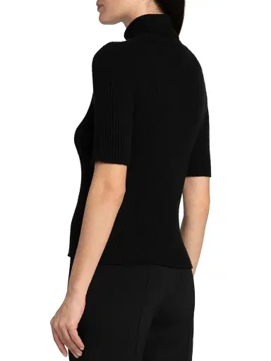 Giorgio Armani Women's Mock Turtleneck Knit Top - Black - Size 4 | Thumbnail 5 Giorgio Armani Women's Mock Turtleneck Knit Top - Black - Size 4 | Thumbnail 5