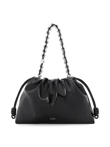 Loewe Women's Large Flamenco Leather Shoulder Bag - Black | Thumbnail 4 Loewe Women's Large Flamenco Leather Shoulder Bag - Black | Thumbnail 4