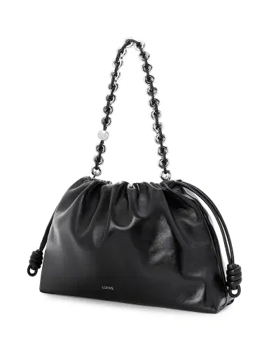 Loewe Women's Large Flamenco Leather Shoulder Bag - Black | Thumbnail 5 Loewe Women's Large Flamenco Leather Shoulder Bag - Black | Thumbnail 5