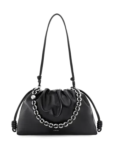 Loewe Women's Large Flamenco Leather Shoulder Bag - Black | Thumbnail 7 Loewe Women's Large Flamenco Leather Shoulder Bag - Black | Thumbnail 7