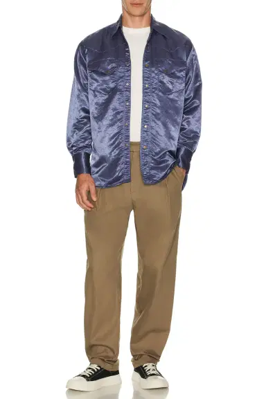 Beams Plus Western Shirt Broken Nylon Satin | Thumbnail 4