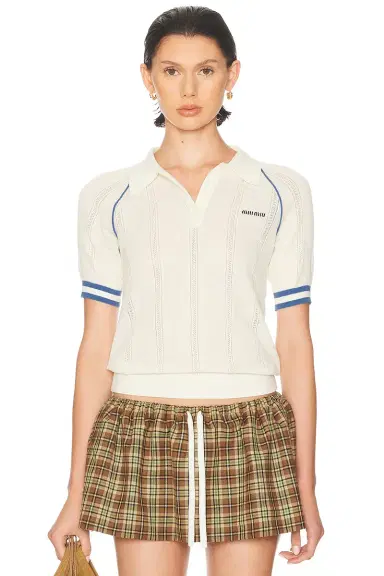 Miu Miu Short Sleeve Sweater | Thumbnail 1