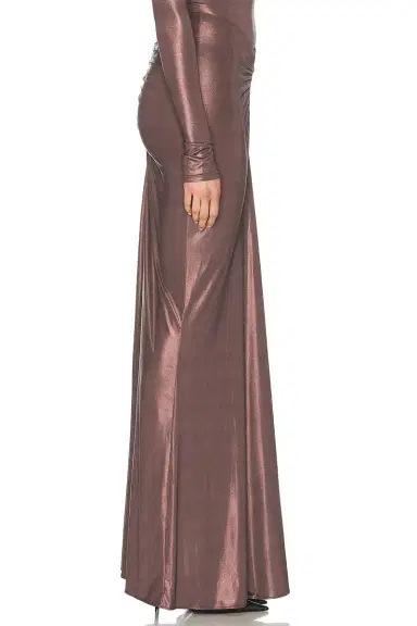 LaPointe Coated Jersey Ruched Maxi Skirt | Thumbnail 3 LaPointe Coated Jersey Ruched Maxi Skirt | Thumbnail 3