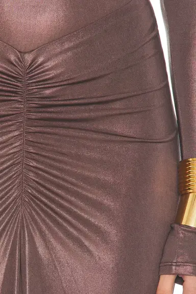 LaPointe Coated Jersey Ruched Maxi Skirt | Thumbnail 6 LaPointe Coated Jersey Ruched Maxi Skirt | Thumbnail 6