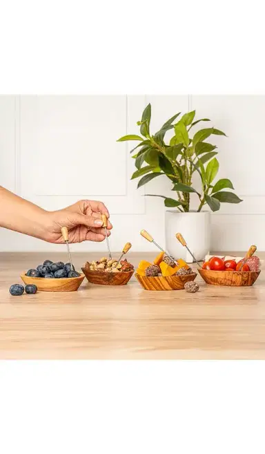 Verve Culture Set Of 4 Olivewood Aperitivo Bowls | Thumbnail 2 Verve Culture Set Of 4 Olivewood Aperitivo Bowls | Thumbnail 2