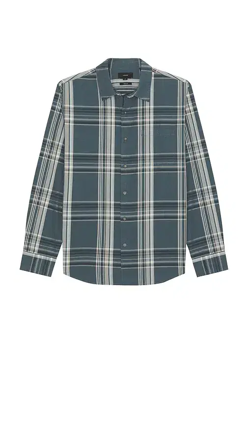 Vince Lorimer Plaid French Placket Shirt