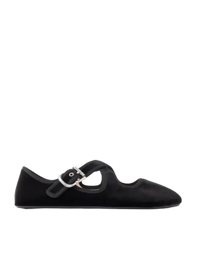Criss Cross Velvet Ballet Flats