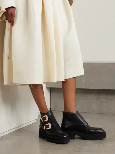 Gabriela Hearst Apollo Buckled Leather Ankle Boots | Thumbnail 2