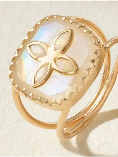 Pascale Monvoisin Bowie N°2 9-karat Gold, Moonstone And Opal Ring | Thumbnail 4 Pascale Monvoisin Bowie N°2 9-karat Gold, Moonstone And Opal Ring | Thumbnail 4