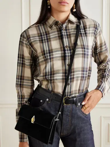 Métier Parallel 22 Small Suede Shoulder Bag | Thumbnail 2 Métier Parallel 22 Small Suede Shoulder Bag | Thumbnail 2