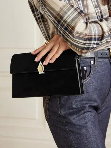 Métier Parallel 22 Small Suede Shoulder Bag | Thumbnail 6 Métier Parallel 22 Small Suede Shoulder Bag | Thumbnail 6