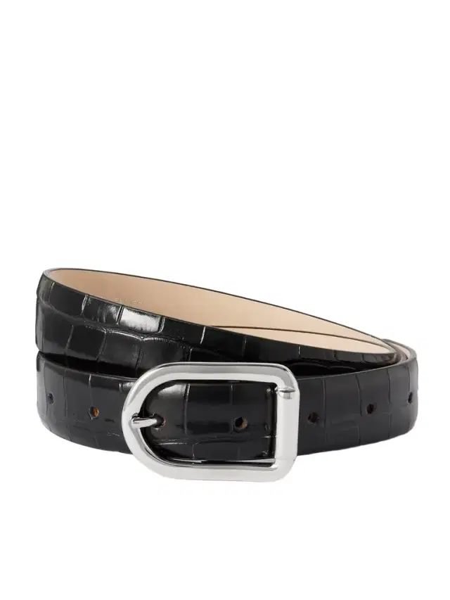 Mija Croc-effect Leather Belt Mija Croc-effect Leather Belt