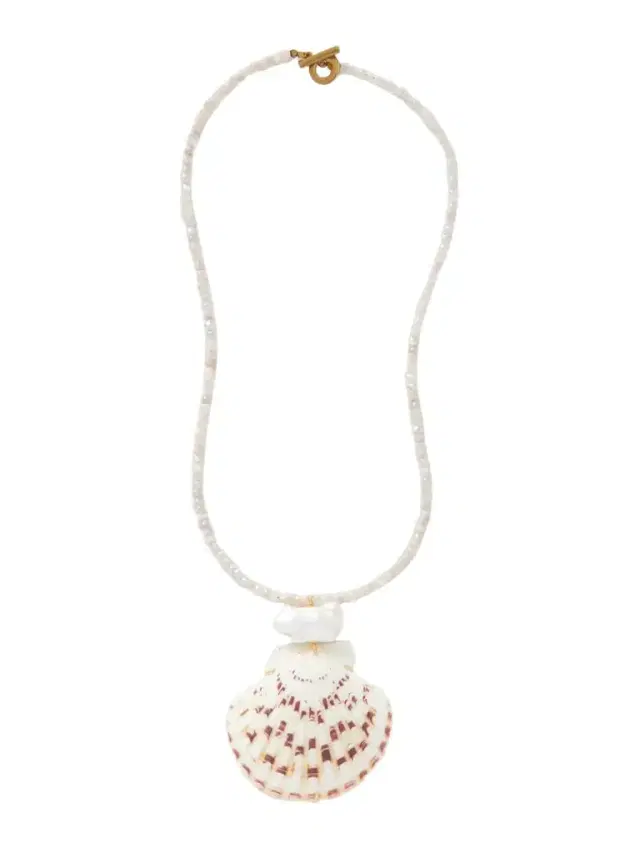 Paradis Gold-plated, Quartz, Pearl And Shell Necklace
