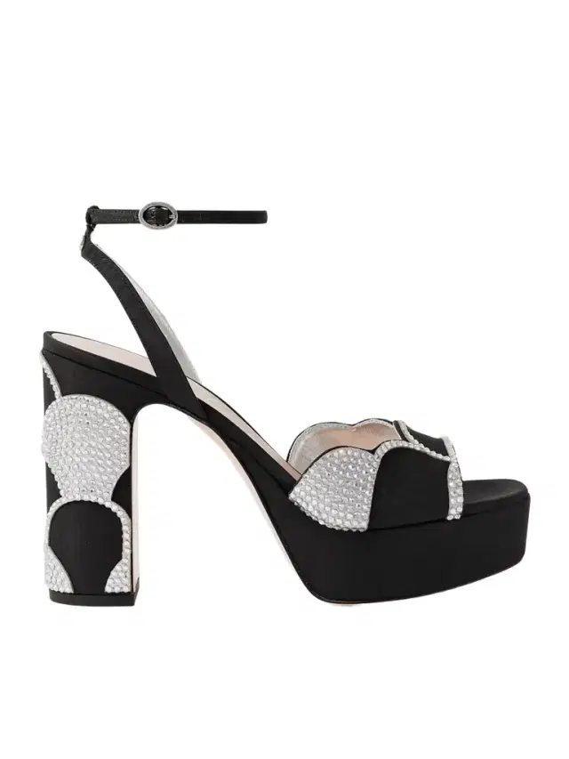 Bowow 110 Faille And Crystal-embellished Metallic Leather Platform Sandals