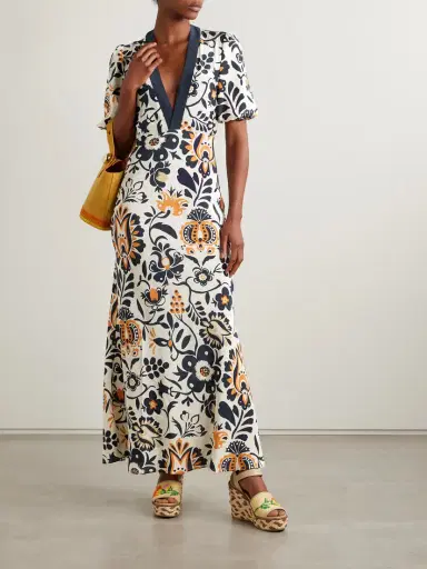 La DoubleJ Marlene Printed Silk-crepe Maxi Dress | Thumbnail 2 La DoubleJ Marlene Printed Silk-crepe Maxi Dress | Thumbnail 2