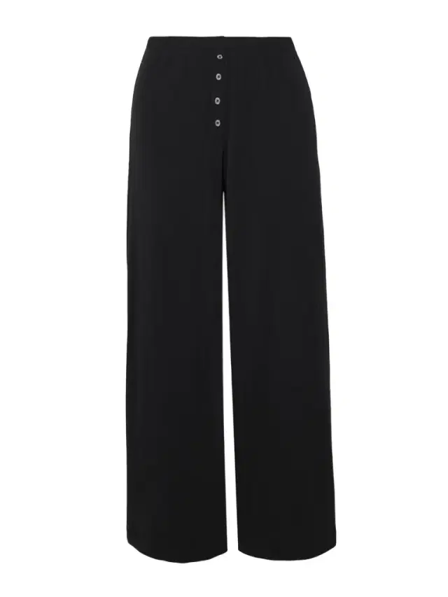 Boxer Pointelle-knit Cotton Wide-leg Pants