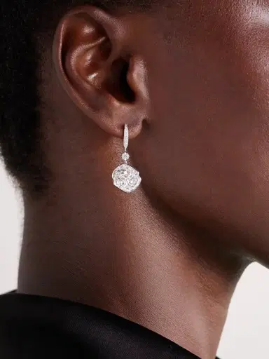 David Morris Frozen Kiss Drop 18-karat White Gold Diamond Earrings | Thumbnail 2 David Morris Frozen Kiss Drop 18-karat White Gold Diamond Earrings | Thumbnail 2