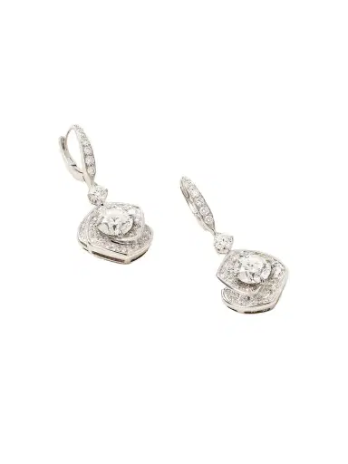 David Morris Frozen Kiss Drop 18-karat White Gold Diamond Earrings | Thumbnail 1 David Morris Frozen Kiss Drop 18-karat White Gold Diamond Earrings | Thumbnail 1