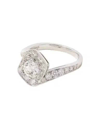 David Morris Frozen Kiss 18-karat White Gold Diamond Ring | Thumbnail 1 David Morris Frozen Kiss 18-karat White Gold Diamond Ring | Thumbnail 1