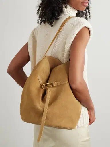 Liffner Buckled Suede Bucket Bag | Thumbnail 2 Liffner Buckled Suede Bucket Bag | Thumbnail 2