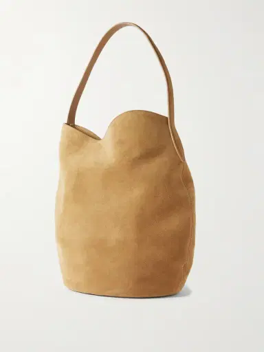 Liffner Buckled Suede Bucket Bag | Thumbnail 3 Liffner Buckled Suede Bucket Bag | Thumbnail 3