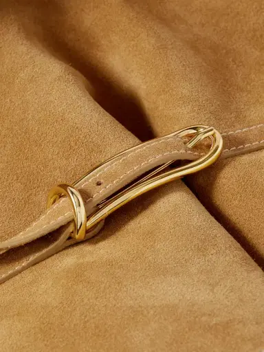 Liffner Buckled Suede Bucket Bag | Thumbnail 4 Liffner Buckled Suede Bucket Bag | Thumbnail 4