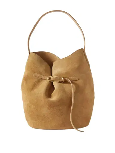 Liffner Buckled Suede Bucket Bag | Thumbnail 1 Liffner Buckled Suede Bucket Bag | Thumbnail 1