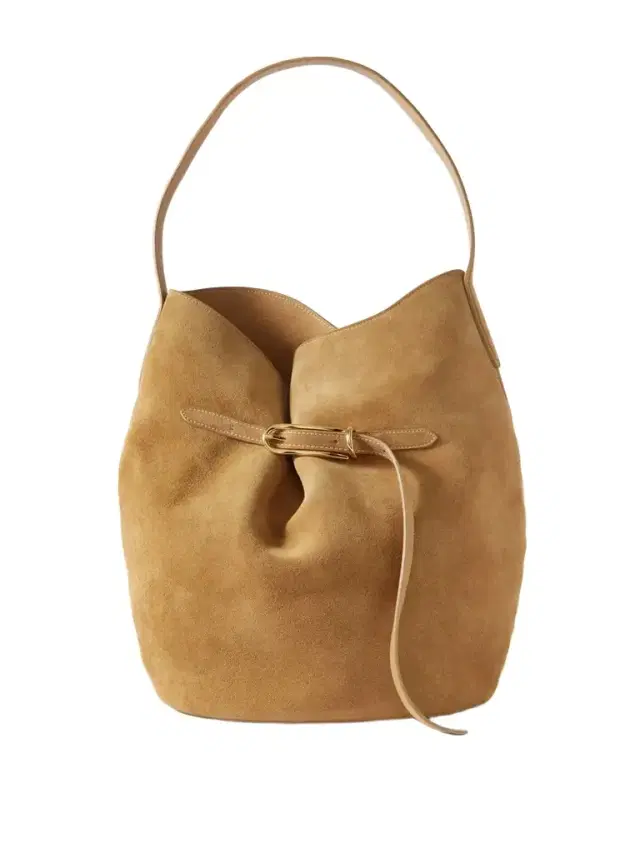 Liffner Buckled Suede Bucket Bag