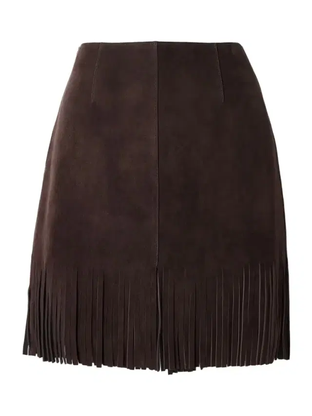 Fringed Suede Mini Skirt