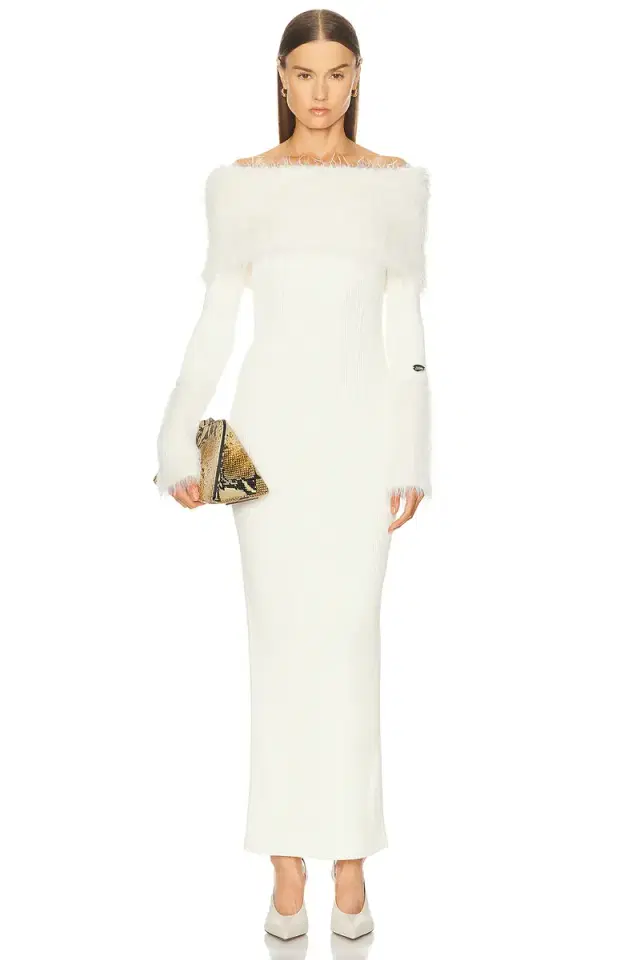 Jean Paul Gaultier Ribbed Hairy Long Dress