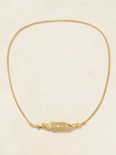Marie Lichtenberg Coco Baby Locket 18-karat Gold Diamond Necklace | Thumbnail 4 Marie Lichtenberg Coco Baby Locket 18-karat Gold Diamond Necklace | Thumbnail 4